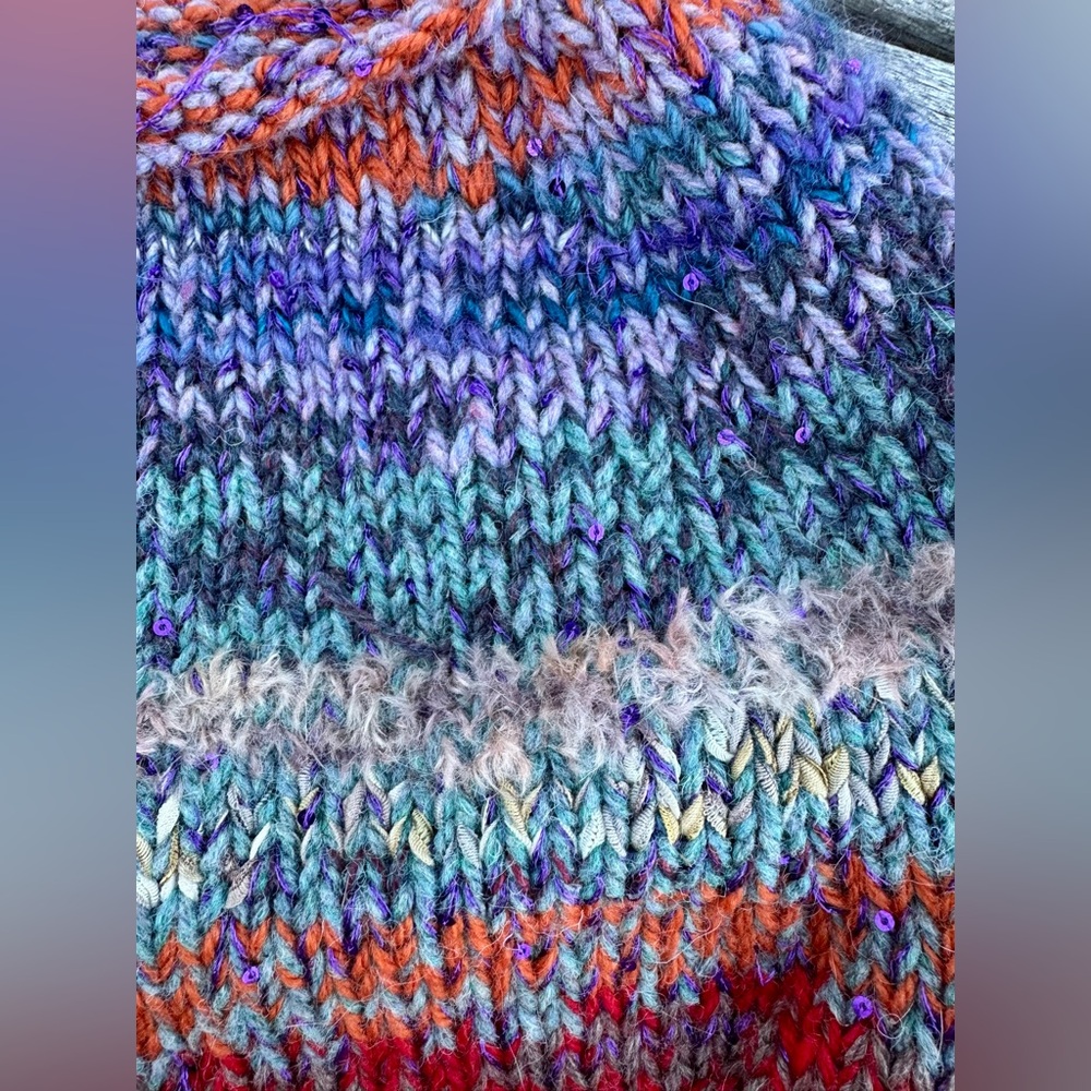 Hand Crafted Colorful Knit Shoulder Bag - Picture 11 of 16